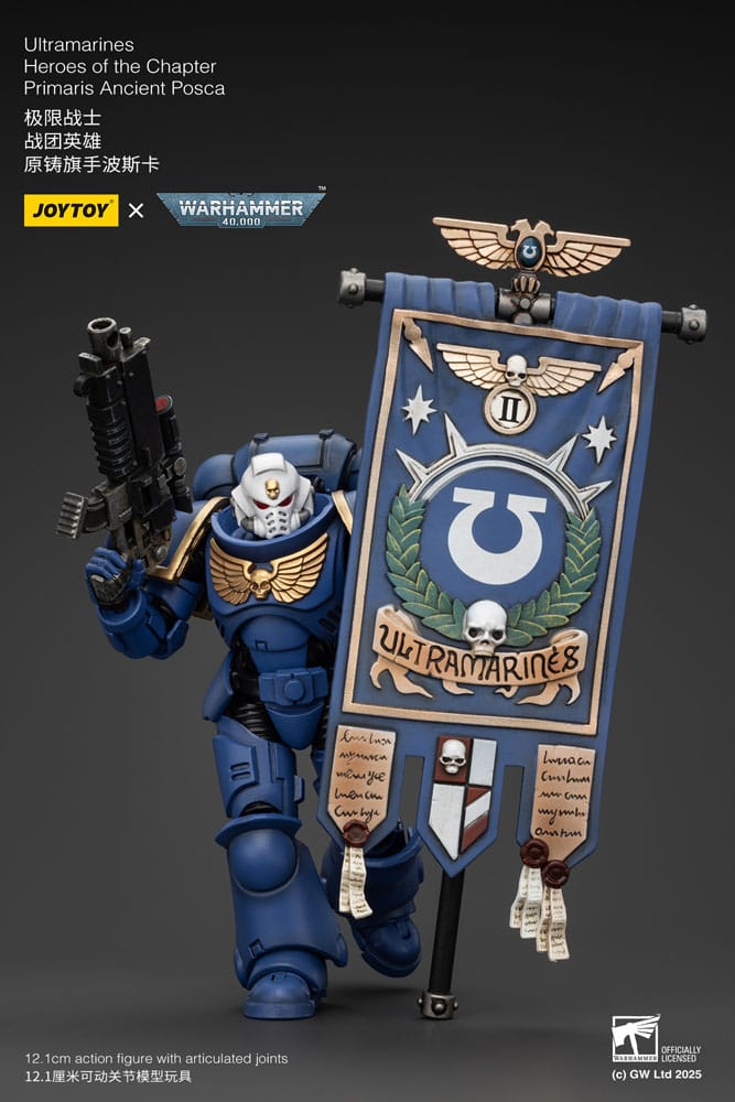 Warhammer 40k Action Figur 1/18 Ultramarines Heroes of the Chapter Primaris Ancient Posca 20 cm Joy Toy (CN)