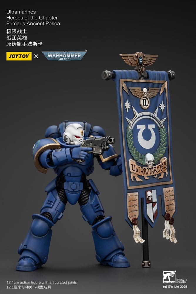 Warhammer 40k Action Figur 1/18 Ultramarines Heroes of the Chapter Primaris Ancient Posca 20 cm Joy Toy (CN)