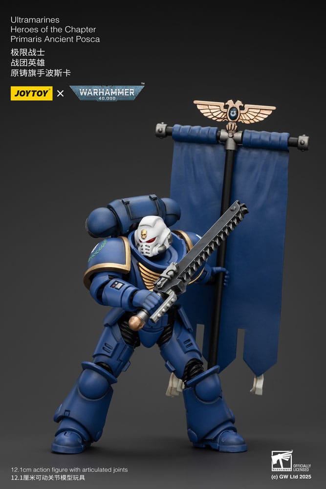 Warhammer 40k Action Figur 1/18 Ultramarines Heroes of the Chapter Primaris Ancient Posca 20 cm Joy Toy (CN)