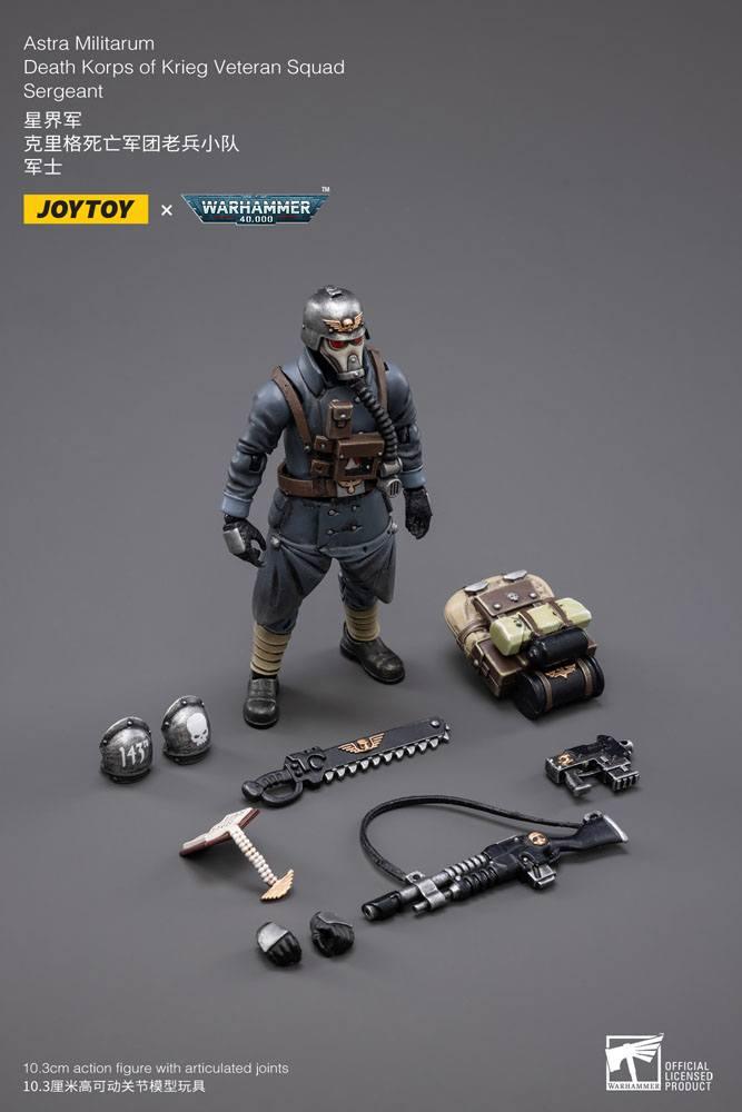 Warhammer 40k Action Figur 1/18 Death Korps of Krieg Veteran Squad Sergeant 10 cm Joy Toy (CN)