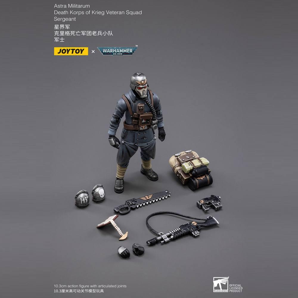 Warhammer 40k Action Figur 1/18 Death Korps of Krieg Veteran Squad Sergeant 10 cm Joy Toy (CN)