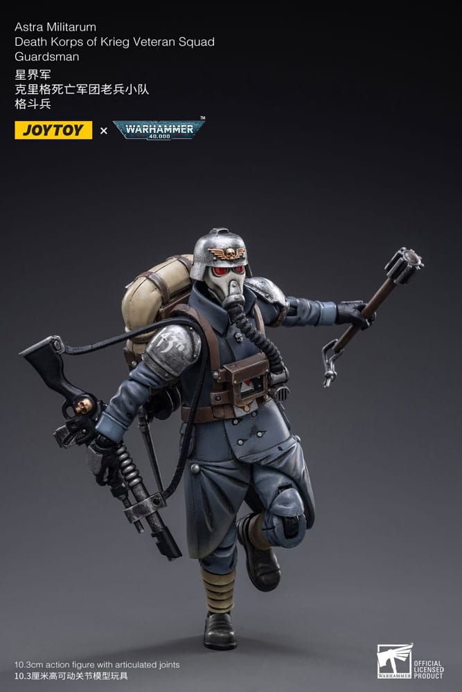 Warhammer 40k Action Figur 1/18 Astra Militarum Death Korps of Krieg Veteran Squad Guardsman 11 cm