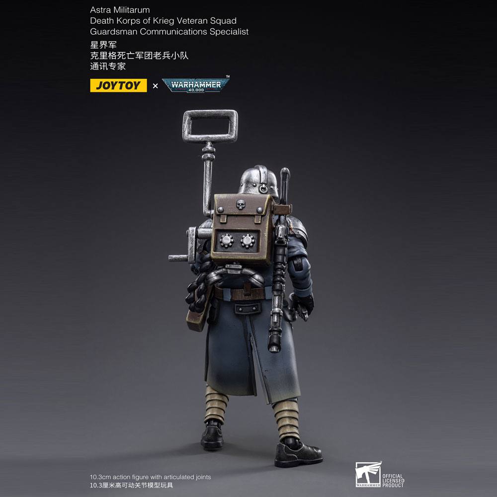 Warhammer 40k Action Figur 1/18 Death Korps of Krieg Veteran Squad Guardsman Kommunikationsspecialist 10 cm