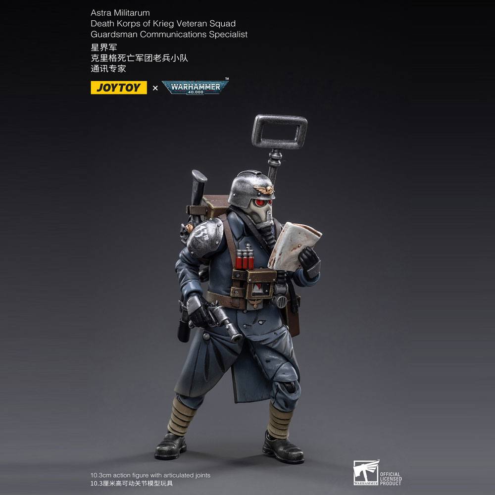 Warhammer 40k Action Figur 1/18 Death Korps of Krieg Veteran Squad Guardsman Kommunikationsspecialist 10 cm