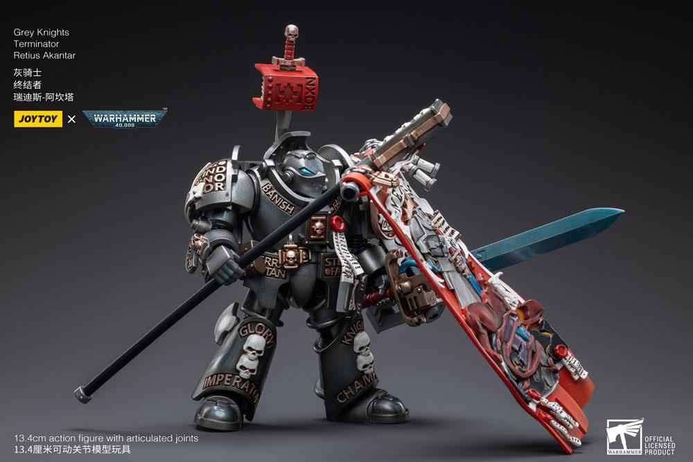Warhammer 40k Actionfigur 1/18 Skala Grey Knights Terminator Retius Akantar 13 cm