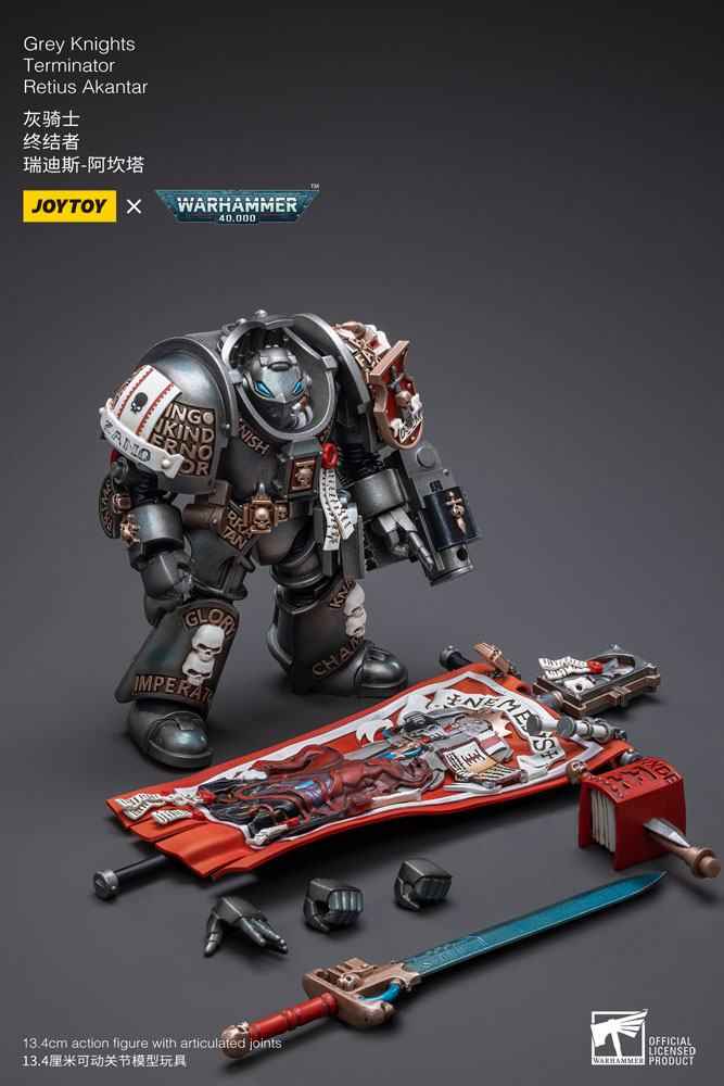 Warhammer 40k Actionfigur 1/18 Skala Grey Knights Terminator Retius Akantar 13 cm