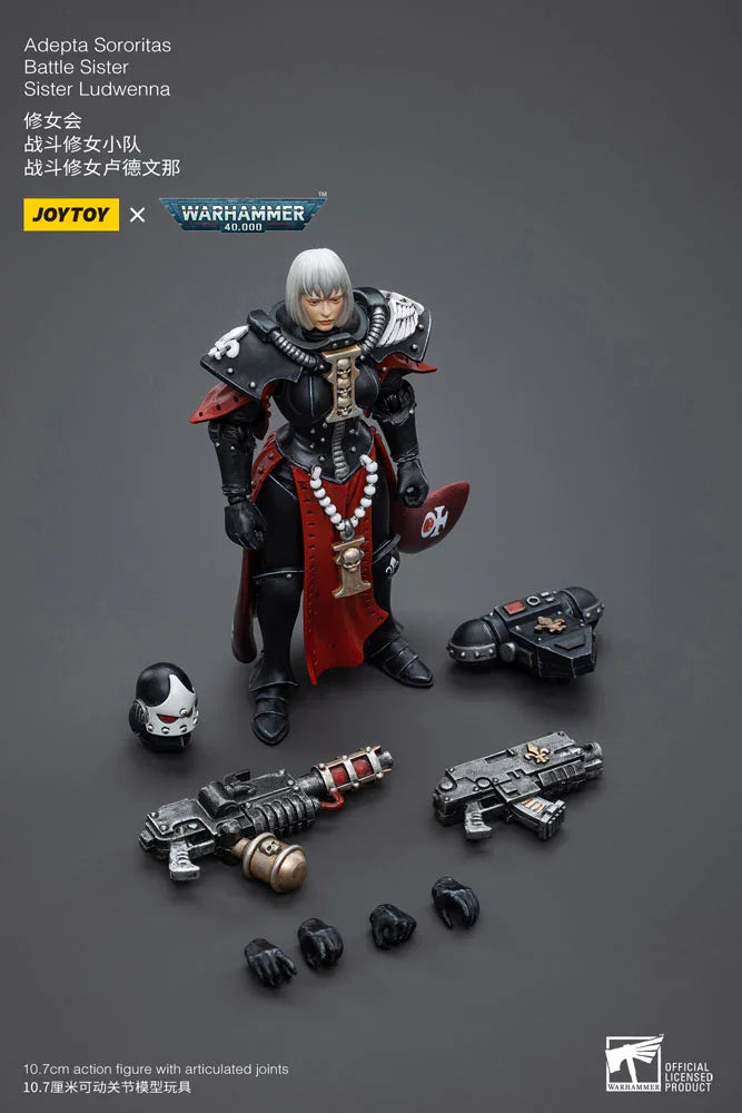 Warhammer 40k Action Figur 1/18 Adepta Sororitas Battle Sister Ludwenna 10 cm Joy Toy (CN)