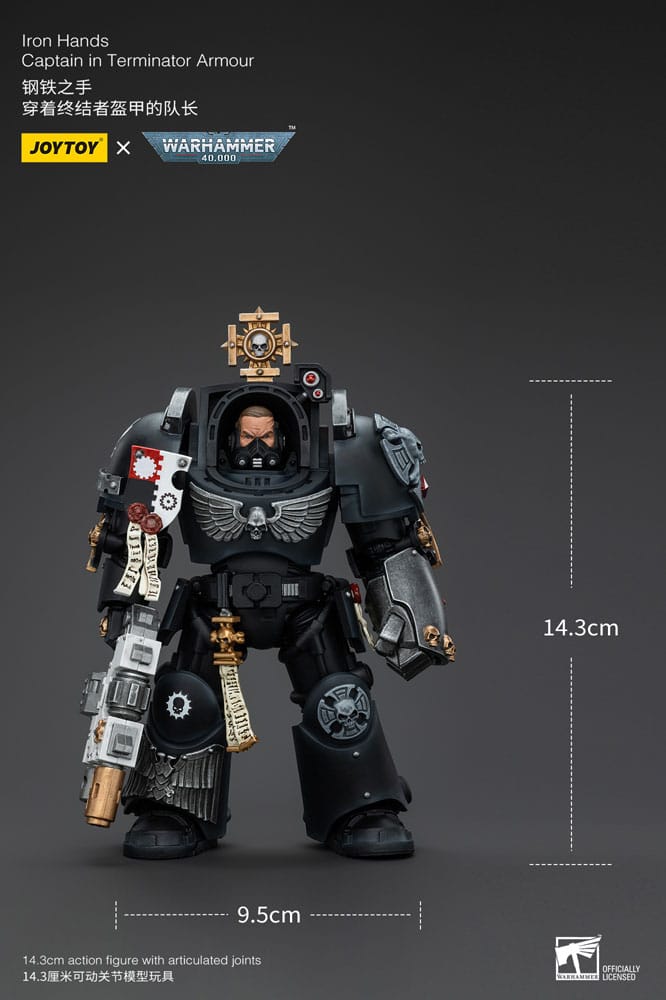 Warhammer 40k Actionfigur 1/18 Iron Hands Captain i Terminator Armor 14 cm Joy Toy (CN)