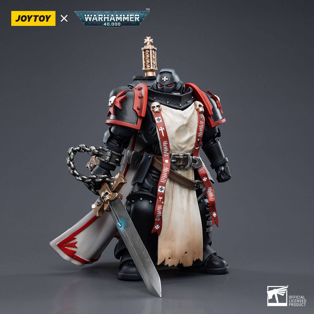 Warhammer 40k Actionfigur i skala 1/18 Black Templars Primaris Sword Brethren Eberwulf, 12 cm