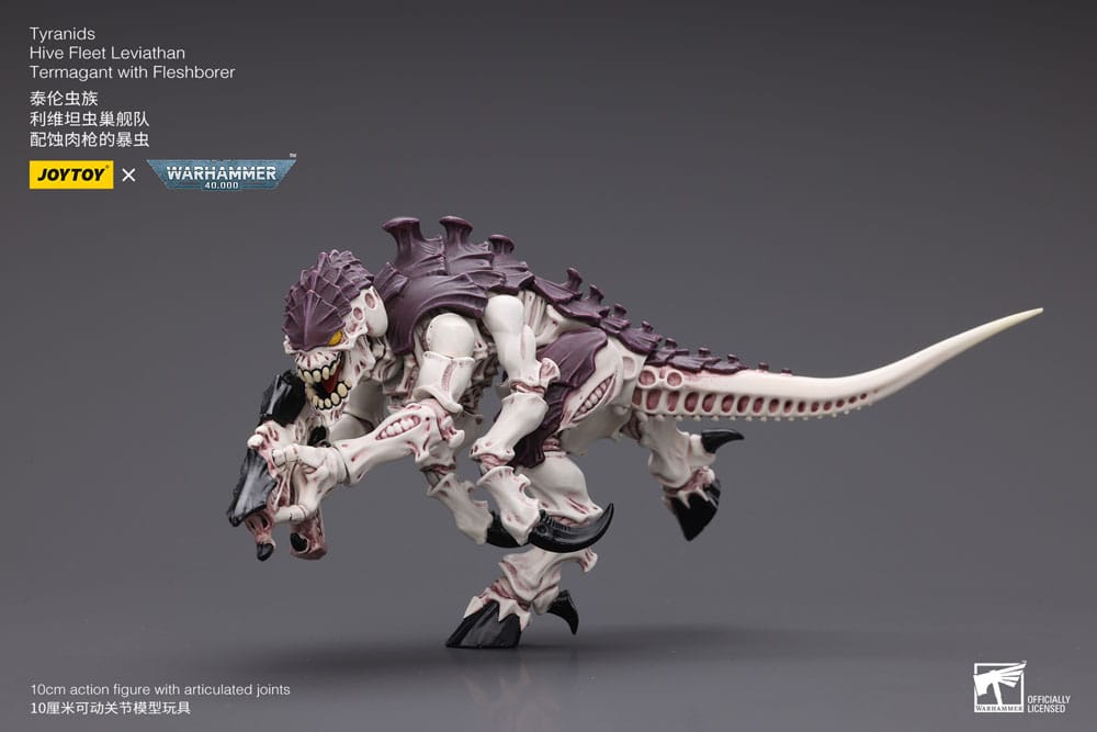 Warhammer 40k Action Figur 1/18 Tyranids Hive Fleet Leviathan Termagant med Fleshborer - 12 cm Joy Toy (CN)
