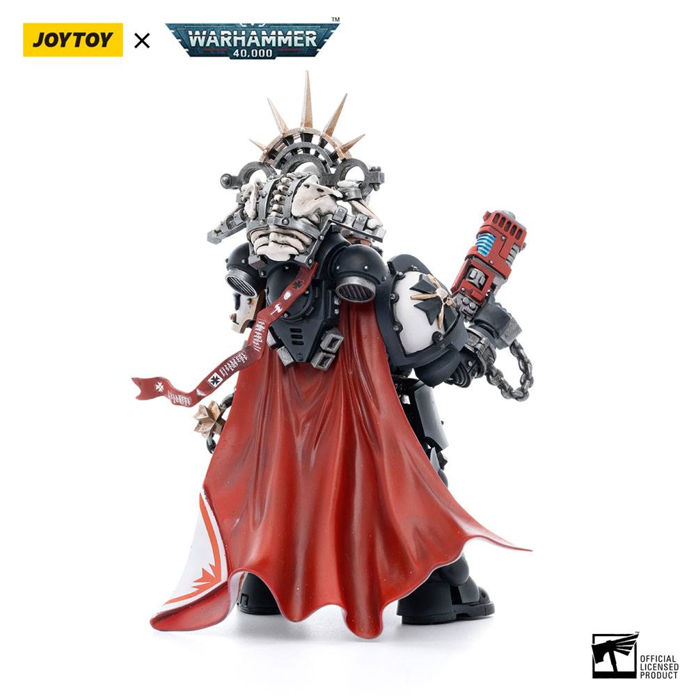 Warhammer 40k Actionfigur i skala 1/18, Black Templars Marshal Baldeckrath, 12 cm