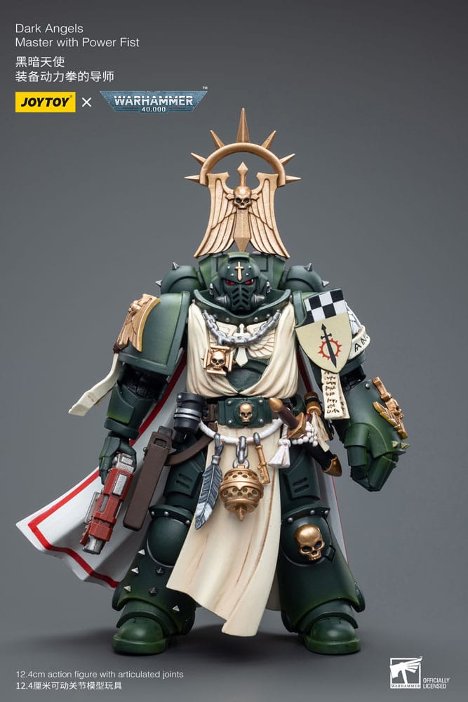 Warhammer 40k Actionfigur 1/18 Dark Angels Mästare med Power Fist - 12 cm Joy Toy (CN)