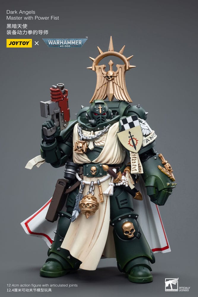 Warhammer 40k Actionfigur 1/18 Dark Angels Mästare med Power Fist - 12 cm Joy Toy (CN)