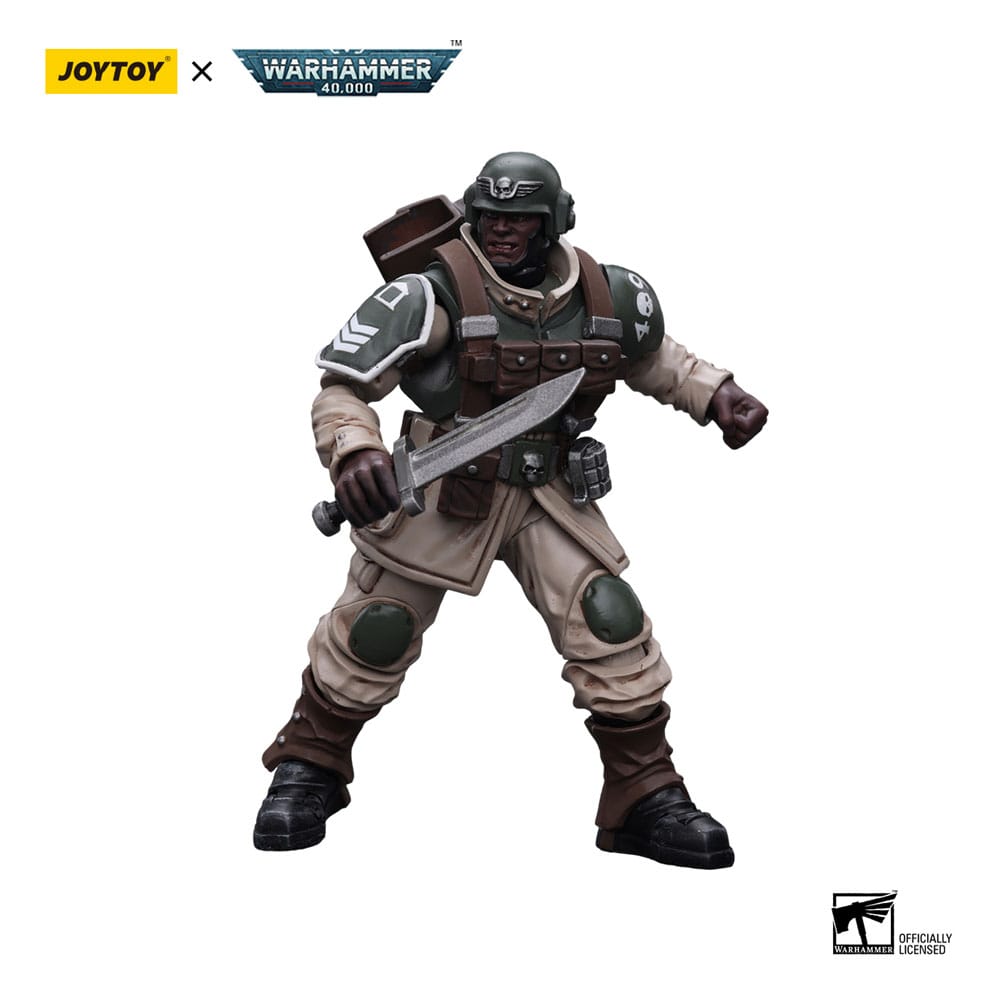 Warhammer 40k Actionfigur 1/18 Astra Militarum Cadian Command Squad Veteran Joy Toy (CN)