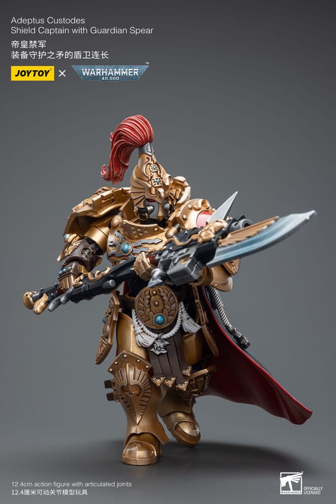 Warhammer 40k Action Figur 1/18 Adeptus Custodes Shield Captain med Guardian Spear - 12 cm Joy Toy (CN)