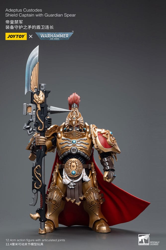 Warhammer 40k Action Figur 1/18 Adeptus Custodes Shield Captain med Guardian Spear - 12 cm Joy Toy (CN)