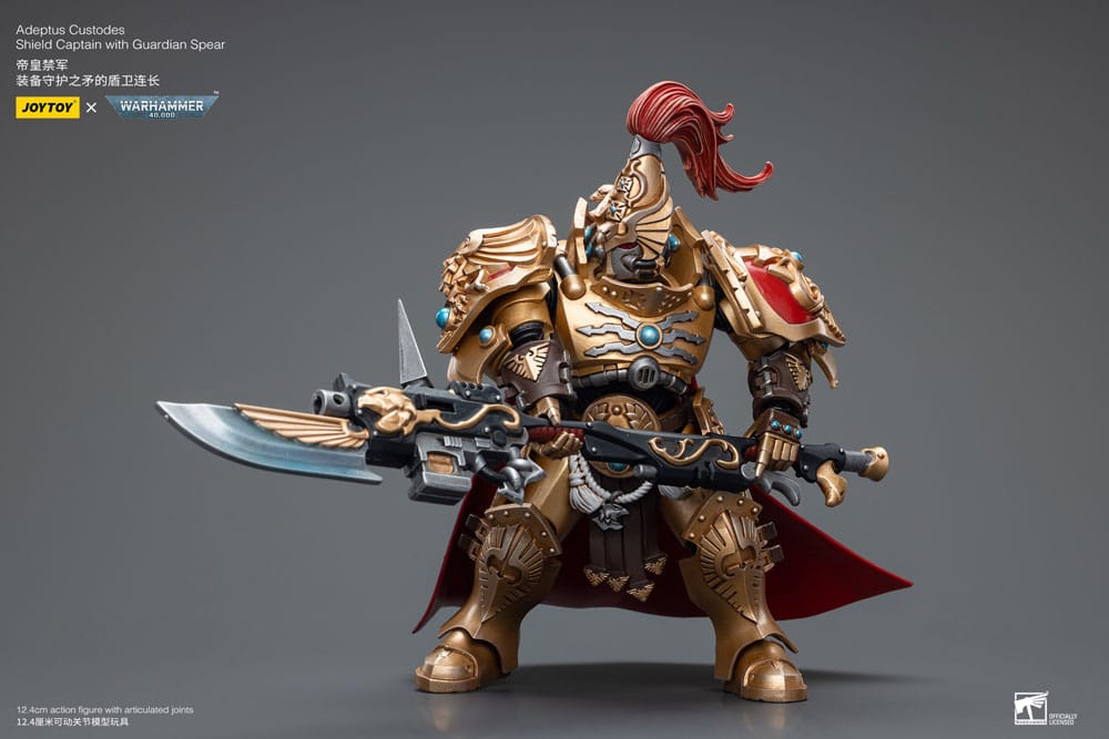 Warhammer 40k Action Figur 1/18 Adeptus Custodes Shield Captain med Guardian Spear - 12 cm Joy Toy (CN)