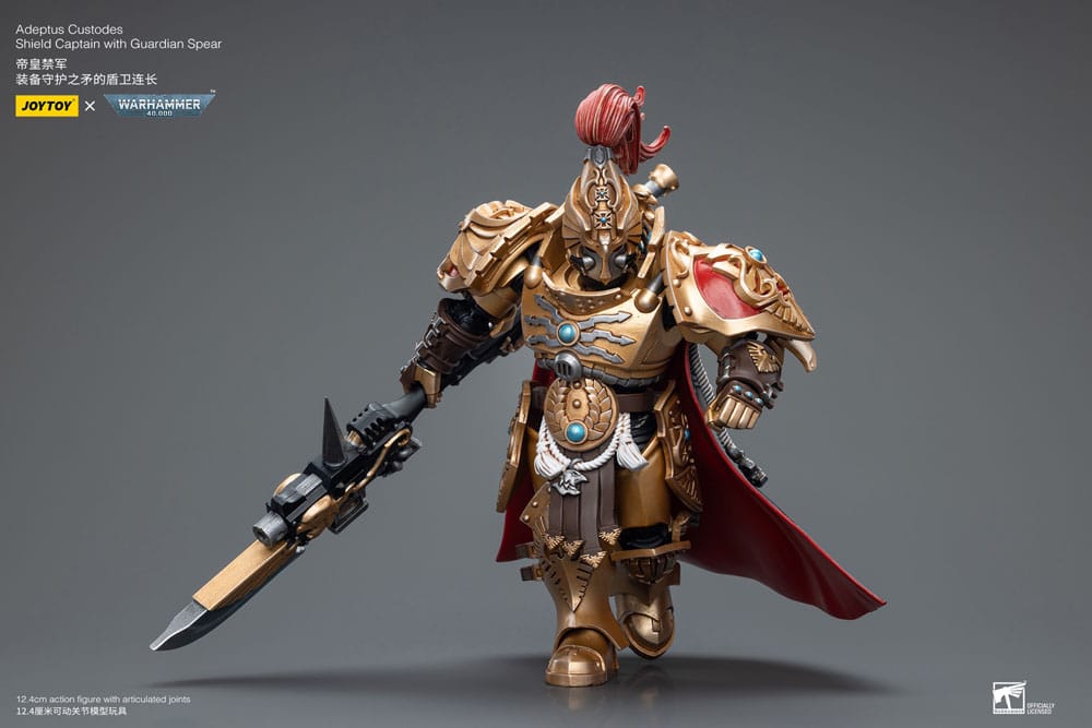 Warhammer 40k Action Figur 1/18 Adeptus Custodes Shield Captain med Guardian Spear - 12 cm Joy Toy (CN)