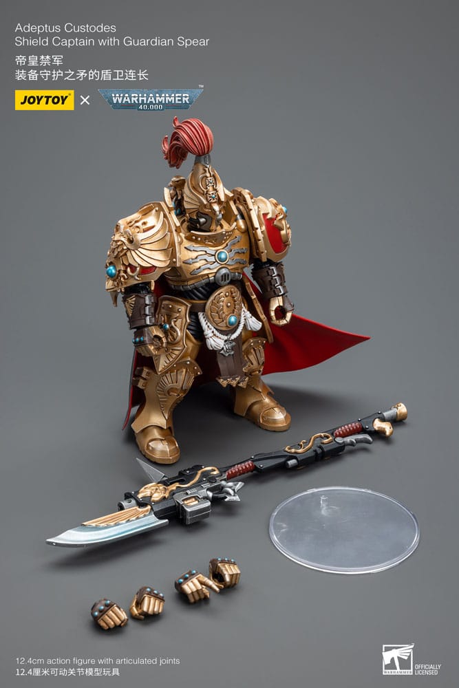 Warhammer 40k Action Figur 1/18 Adeptus Custodes Shield Captain med Guardian Spear - 12 cm Joy Toy (CN)