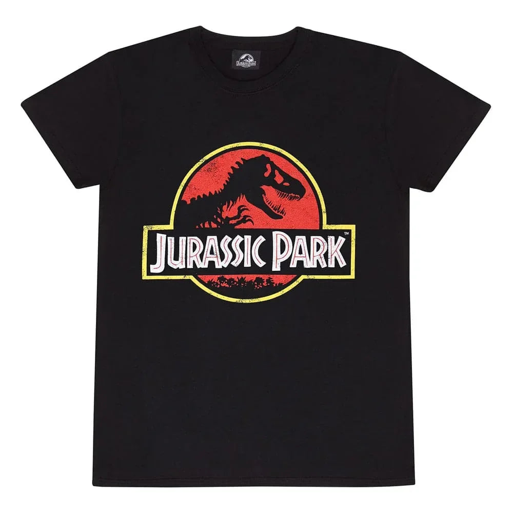 Jurassic Park T-Shirt med Klassisk Logotyp - Stl S Heroes Inc
