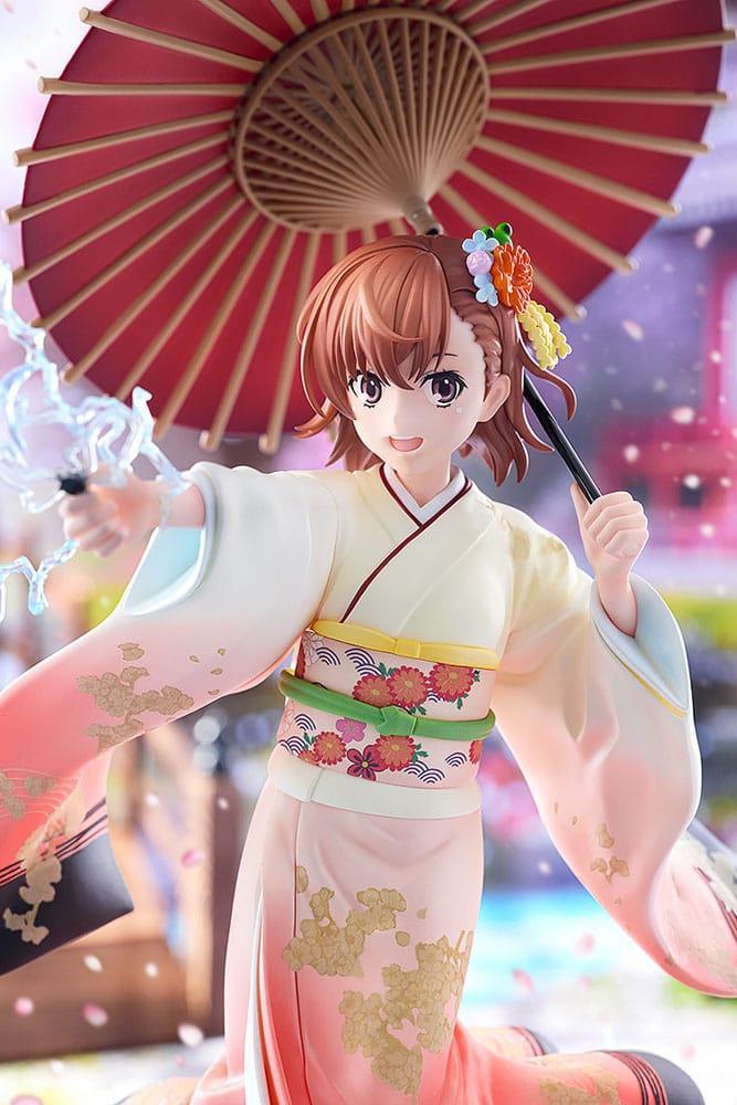 A Certain Scientific Railgun T Figur 1/7 Mikoto Misaka Furisode Kimono Ver. 28 cm Kadokawa