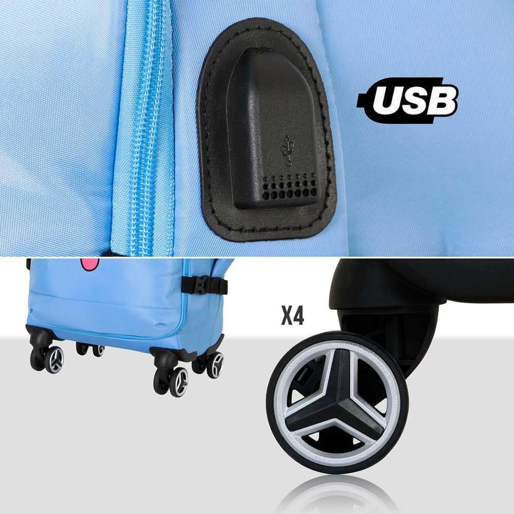 Lilo & Stitch 4-Hjul Kabinväska Stitch Ansikte Blå 55 cm Karactermania