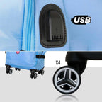 Lilo & Stitch 4-Hjul Kabinväska Stitch Ansikte Blå 55 cm Karactermania