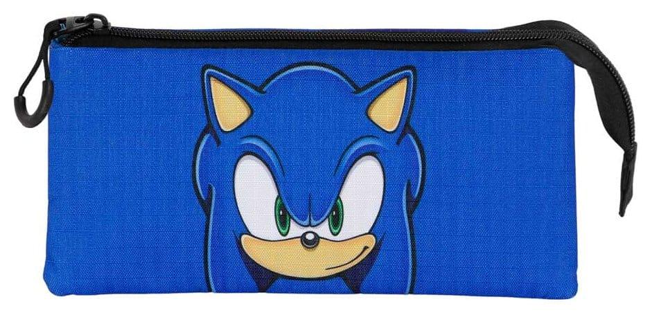 Sonic - The Hedgehog Triple Pennfodral SEGA Sight Blue Karactermania