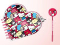 Sanrio Hjärtdagbok & Penngåvoset Hello Kitty Vänner Flerfärgad Karactermania
