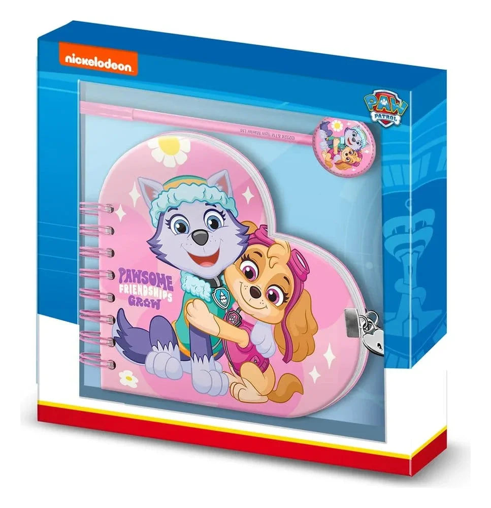PAW Patrol Anteckningsblock med Penna Gåvoset Pawsome Vänskaper Växer Karactermania