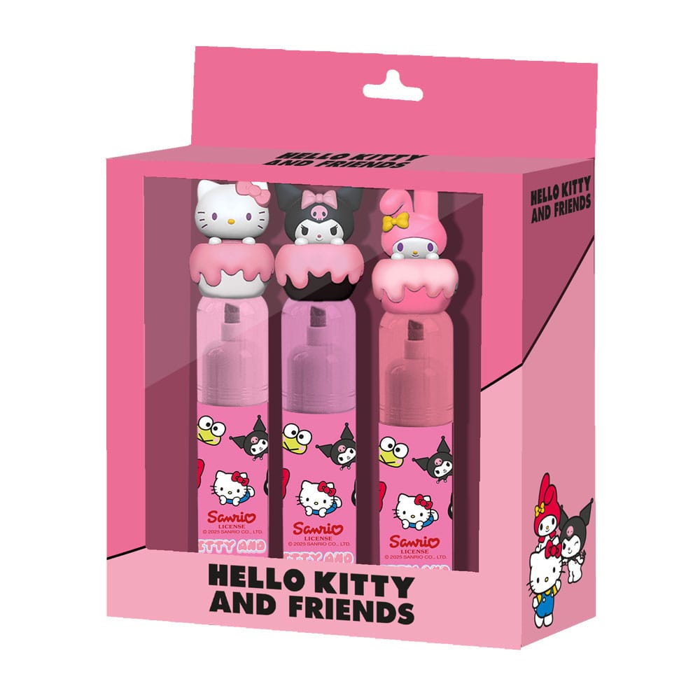 Sanrio Highlighters 3-Pack - Färgglada och Officiellt Licensierade Karactermania