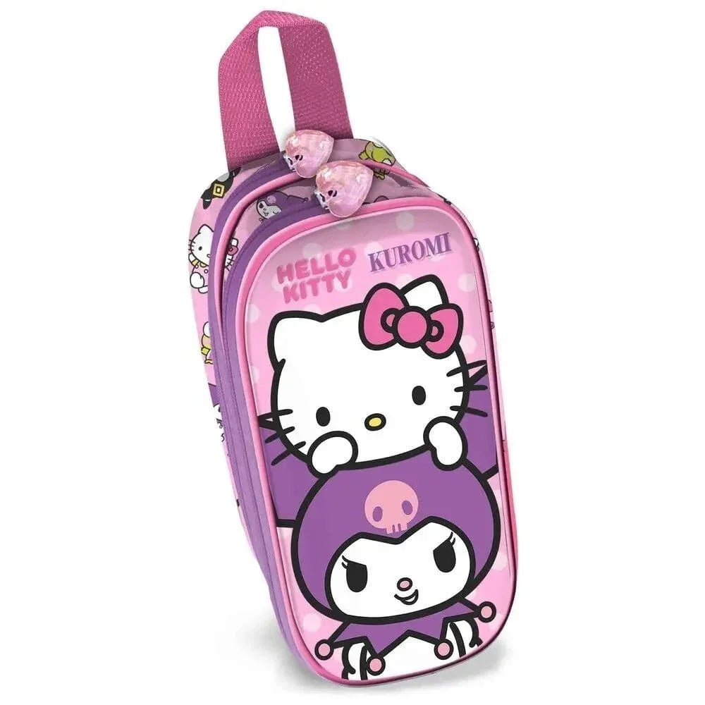 Sanrio 3D Dubbel Pennfodral Hello Kitty Lekfull Rosa Karactermania