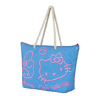 Sanrio Soleil Beach Bag Hello Kitty Denim Blue - Officiell Strandväska Karactermania