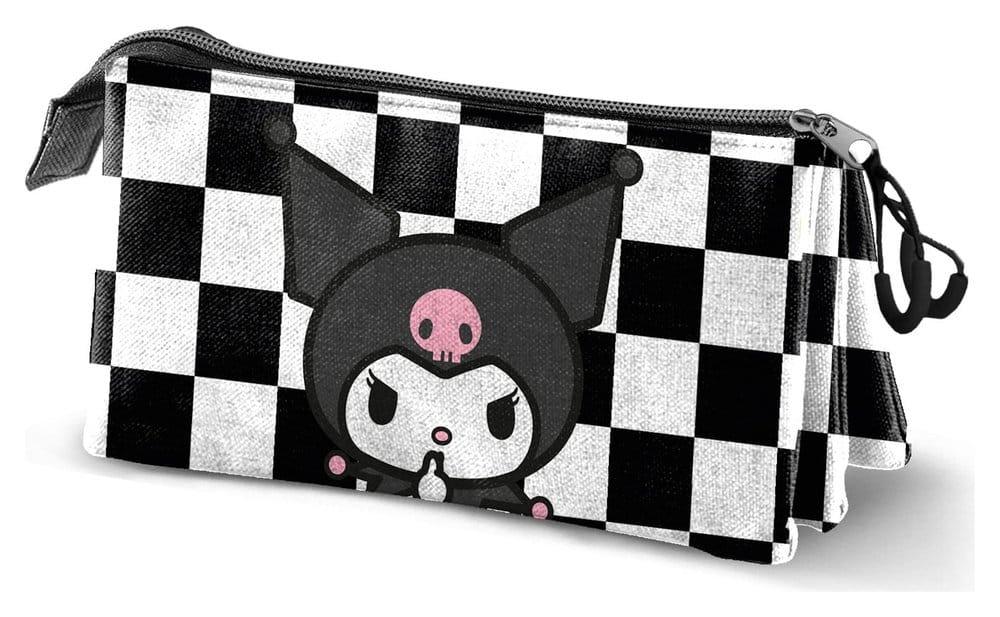 Sanrio Triple Pennfodral Kuromi Svart & Vit Karactermania