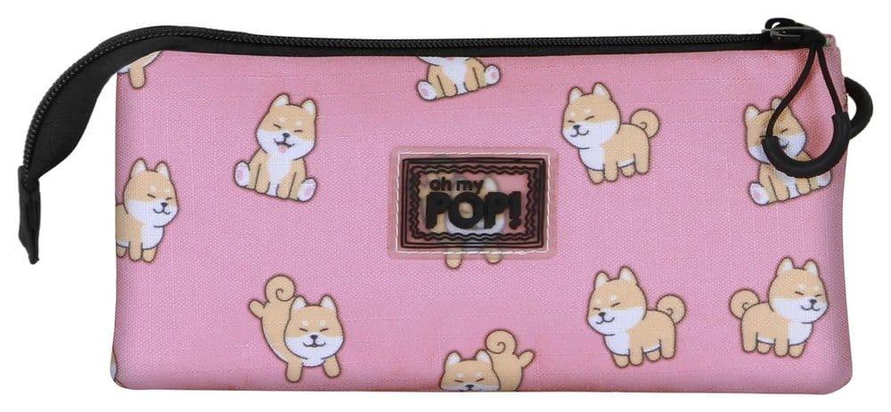 Åh Min Pop! Trippla Pennfodral Shiba Rosa Karactermania