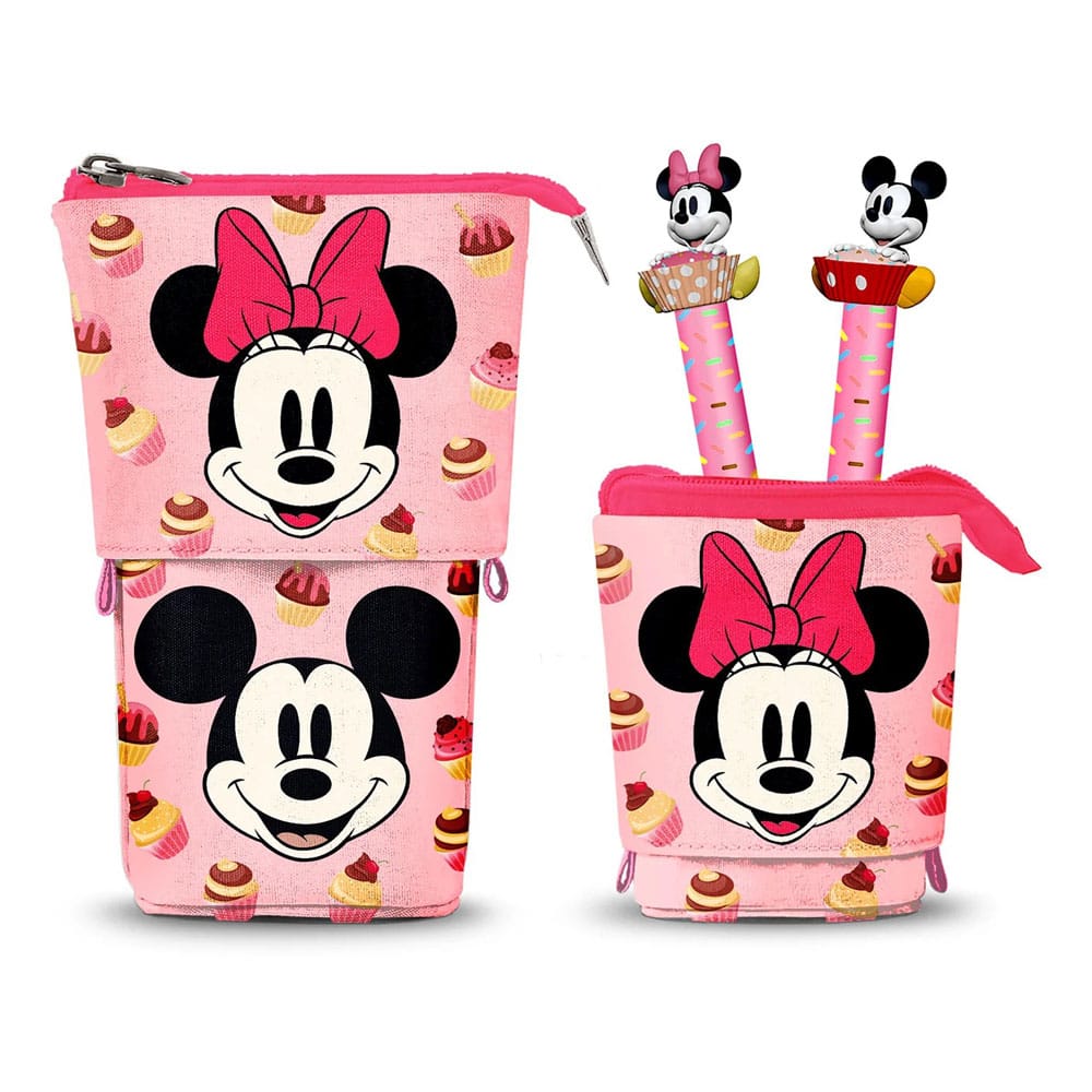 Minnie Pop Up Pennfodral med 2 Suddbara Gelpennor Karactermania