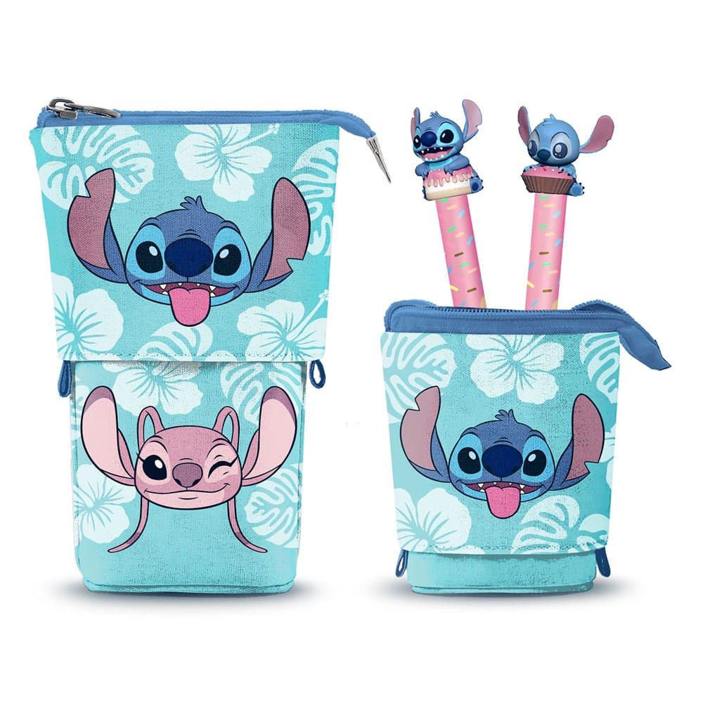 Lilo & Stitch Pop Up Pennfodral med 2 Raderbara Gelpennor Karactermania