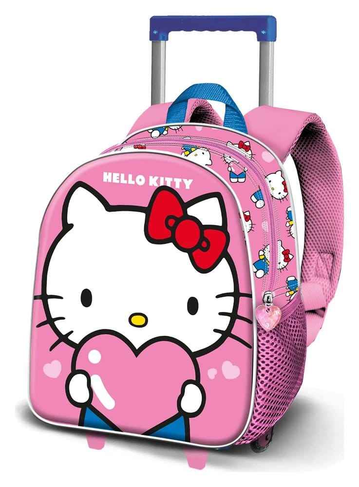 Sanrio Liten 3D Ryggsäck med Hjul Hello Kitty Hjärta
