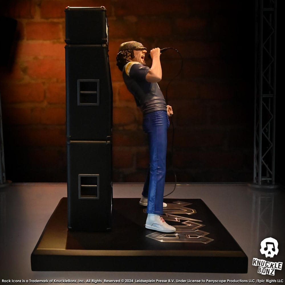 AC/DC Rock Iconz Staty Brian Johnson 23 cm Knucklebonz