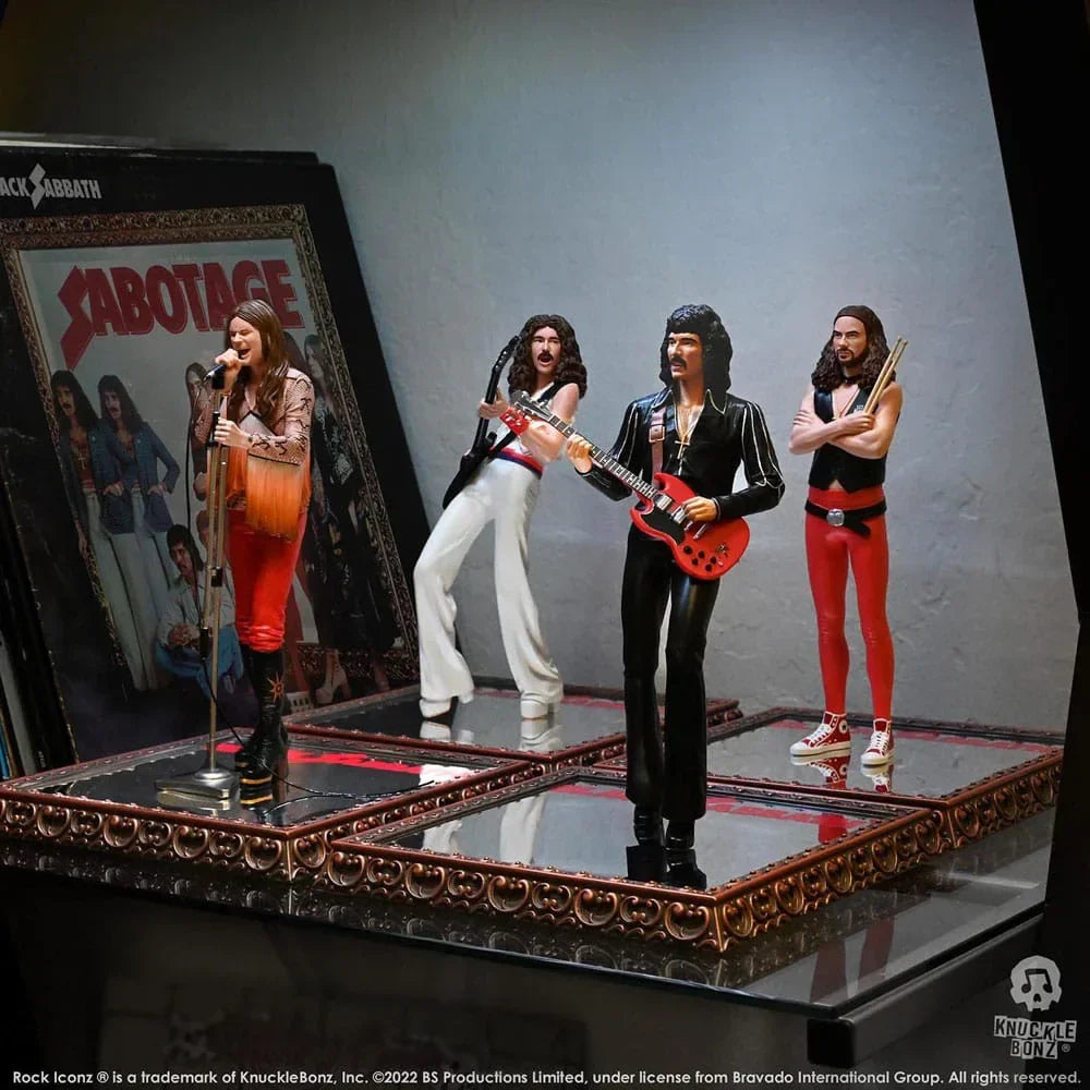 Black Sabbath Rock Iconz Staty 4-Pack Sabotage Era 23 cm Knucklebonz