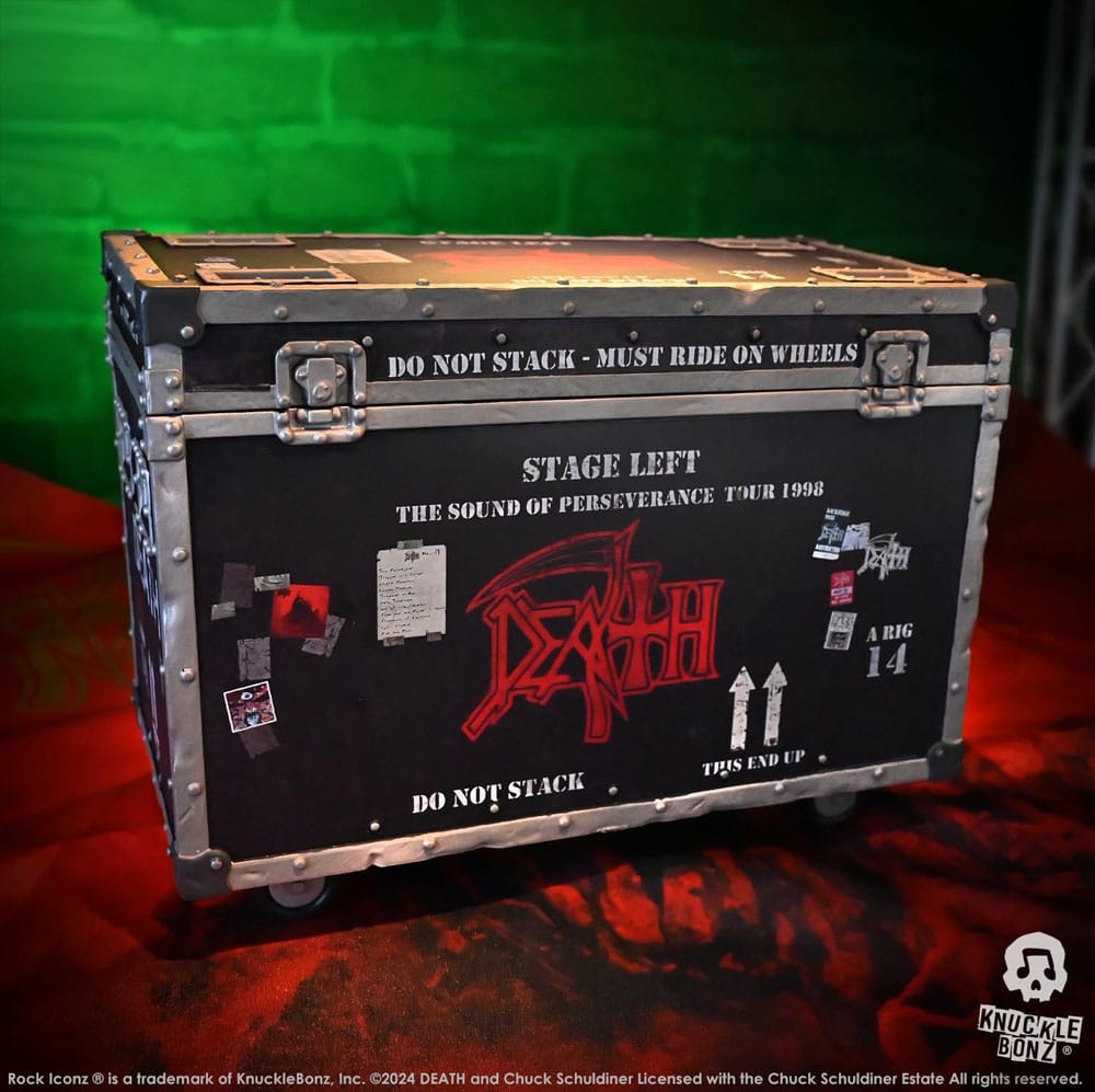 Death Rock Ikonz On Tour Road Case Figur + Stage Backdrop Set - The Sound of Perseverance Tour 1998 Knucklebonz