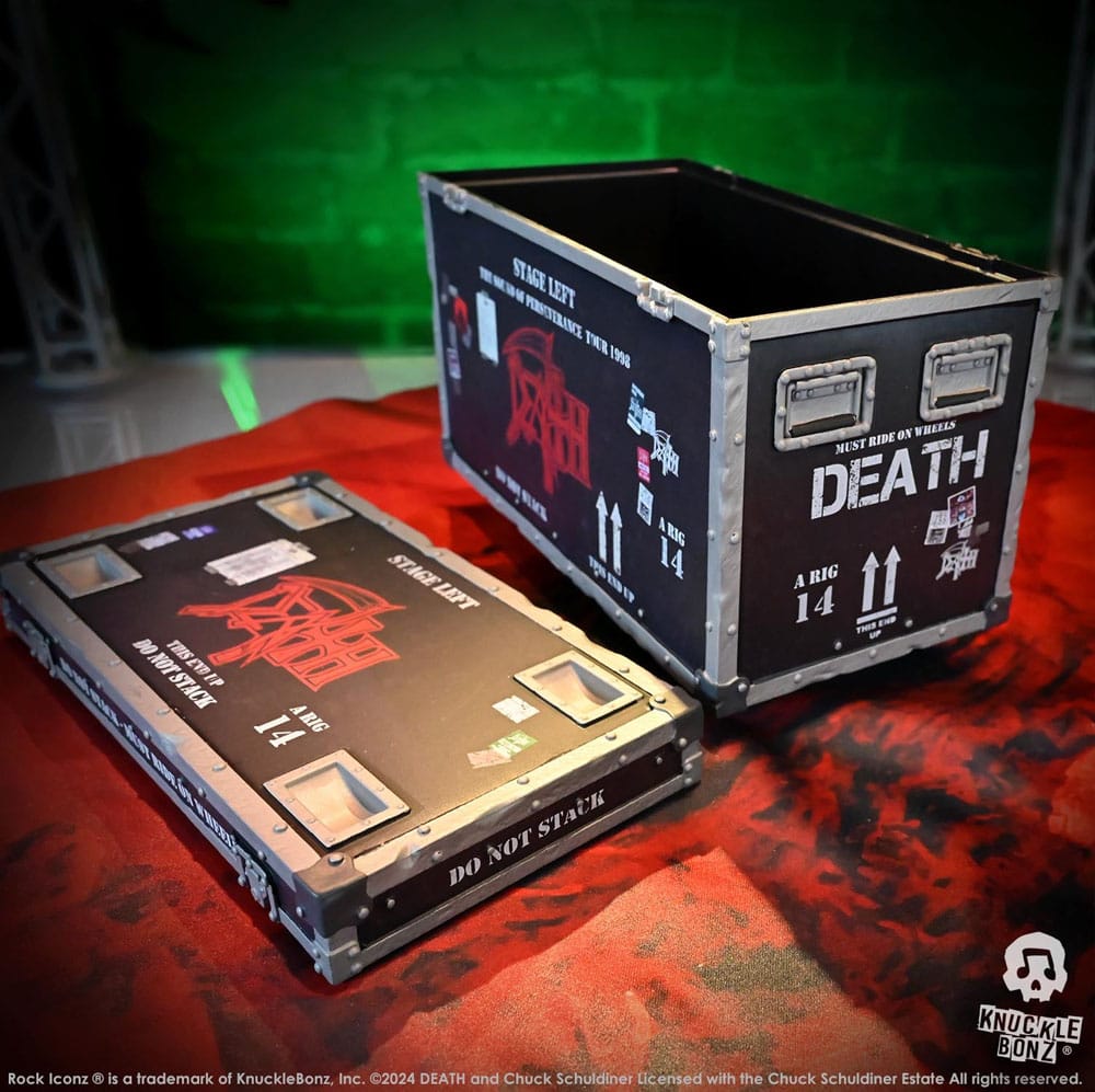 Death Rock Ikonz On Tour Road Case Figur + Stage Backdrop Set - The Sound of Perseverance Tour 1998 Knucklebonz