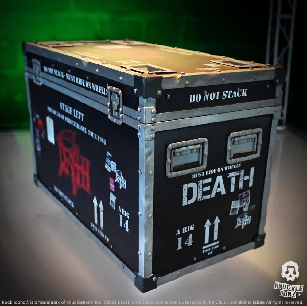 Death Rock Ikonz On Tour Road Case Figur + Stage Backdrop Set - The Sound of Perseverance Tour 1998 Knucklebonz