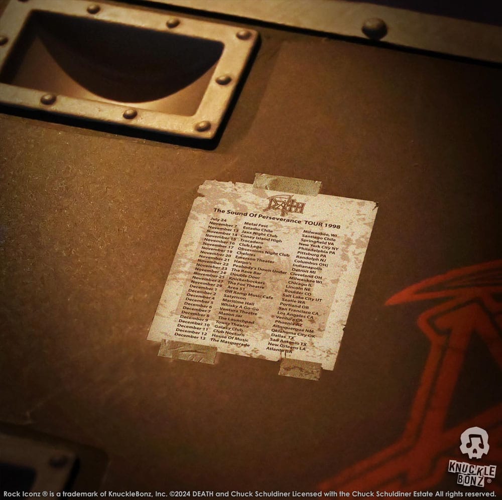 Death Rock Ikonz On Tour Road Case Figur + Stage Backdrop Set - The Sound of Perseverance Tour 1998 Knucklebonz