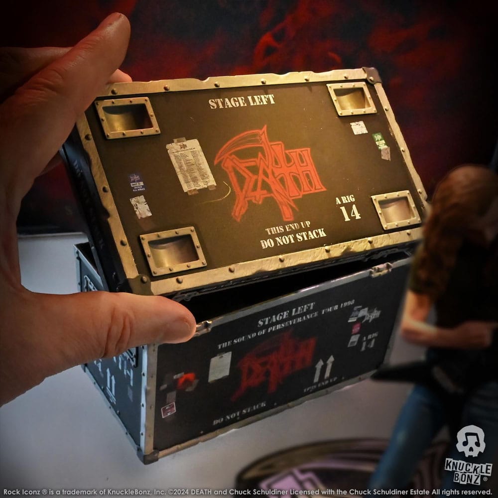 Death Rock Ikonz On Tour Road Case Figur + Stage Backdrop Set - The Sound of Perseverance Tour 1998 Knucklebonz
