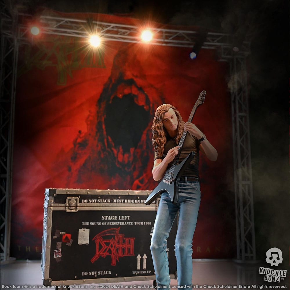 Death Rock Ikonz On Tour Road Case Figur + Stage Backdrop Set - The Sound of Perseverance Tour 1998 Knucklebonz