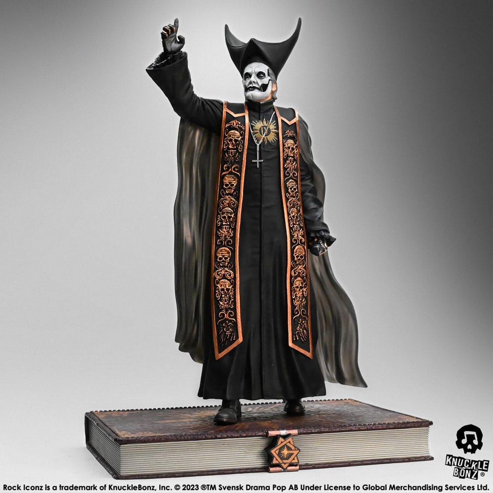 Ghost Rock Iconz Staty 1/9 Papa Emeritus IV (Svarta Kappor) 22 cm Knucklebonz