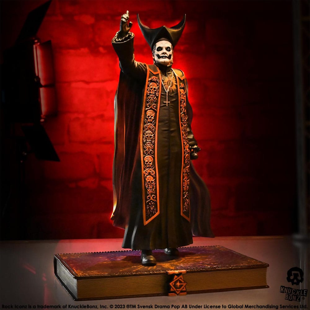 Ghost Rock Iconz Staty 1/9 Papa Emeritus IV (Svarta Kappor) 22 cm Knucklebonz