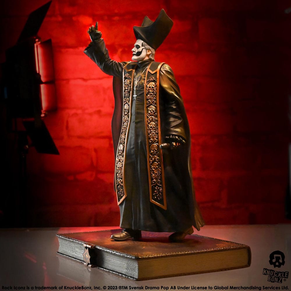 Ghost Rock Iconz Staty 1/9 Papa Emeritus IV (Svarta Kappor) 22 cm Knucklebonz