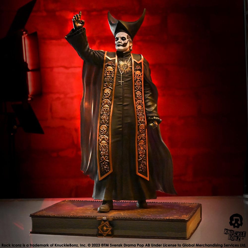 Ghost Rock Iconz Staty 1/9 Papa Emeritus IV (Svarta Kappor) 22 cm Knucklebonz